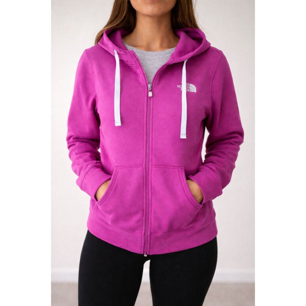 The North Face Pink Full Zip Hoodie Women’s M Cozy Fleece Gorpcore Athleisure